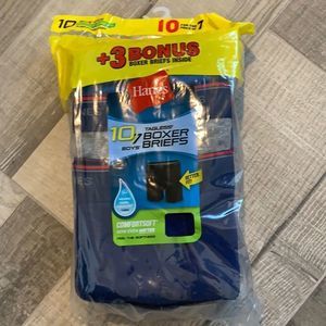 10 Hanes Boxer Tagless Boxer Briefs boys L 14/16